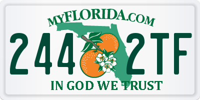 FL license plate 2442TF