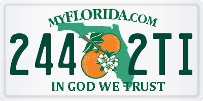 FL license plate 2442TI