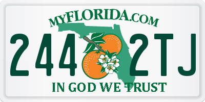 FL license plate 2442TJ