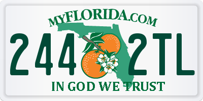 FL license plate 2442TL