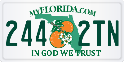 FL license plate 2442TN