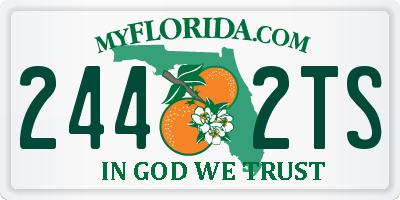 FL license plate 2442TS