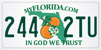 FL license plate 2442TU