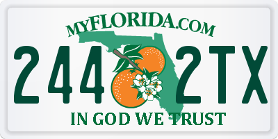 FL license plate 2442TX