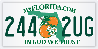 FL license plate 2442UG