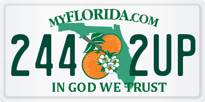 FL license plate 2442UP