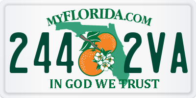 FL license plate 2442VA