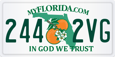 FL license plate 2442VG