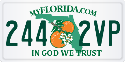 FL license plate 2442VP