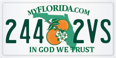 FL license plate 2442VS