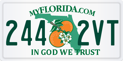 FL license plate 2442VT