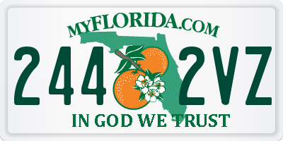 FL license plate 2442VZ