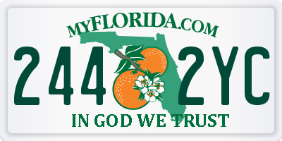 FL license plate 2442YC