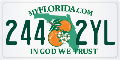FL license plate 2442YL