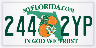 FL license plate 2442YP
