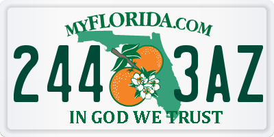 FL license plate 2443AZ