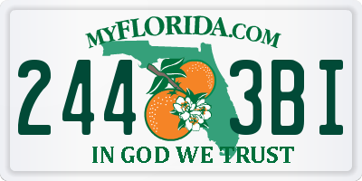 FL license plate 2443BI