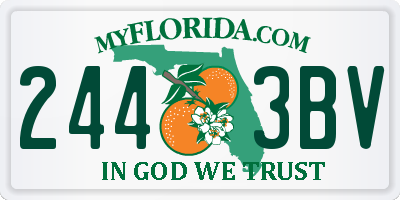 FL license plate 2443BV