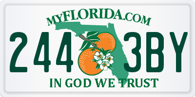 FL license plate 2443BY