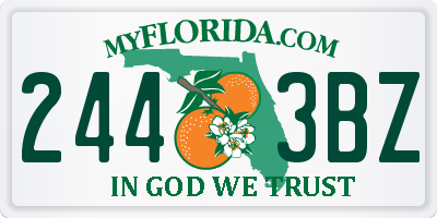 FL license plate 2443BZ