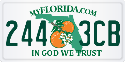 FL license plate 2443CB