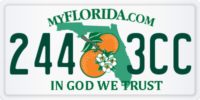 FL license plate 2443CC