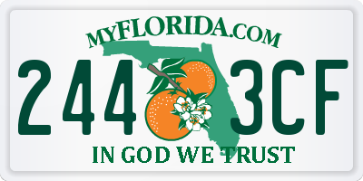 FL license plate 2443CF