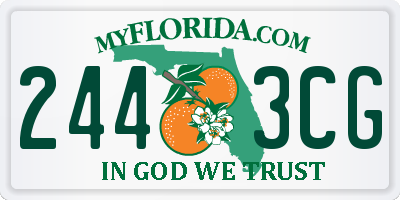 FL license plate 2443CG