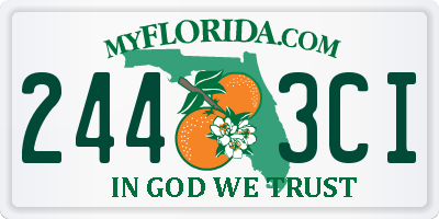 FL license plate 2443CI