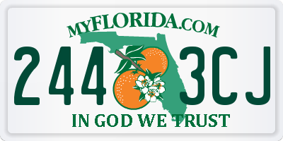 FL license plate 2443CJ
