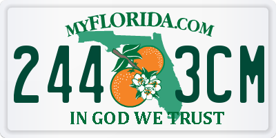 FL license plate 2443CM