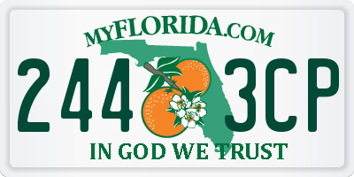 FL license plate 2443CP