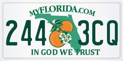 FL license plate 2443CQ