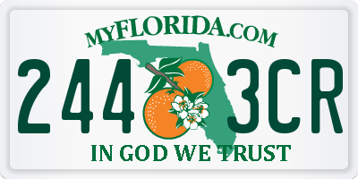 FL license plate 2443CR
