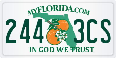 FL license plate 2443CS