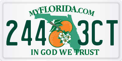 FL license plate 2443CT