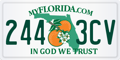 FL license plate 2443CV