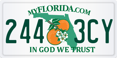 FL license plate 2443CY
