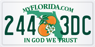 FL license plate 2443DC