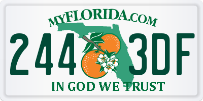 FL license plate 2443DF