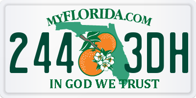 FL license plate 2443DH
