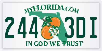 FL license plate 2443DI