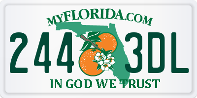 FL license plate 2443DL