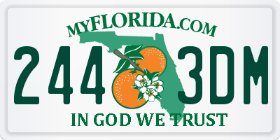 FL license plate 2443DM
