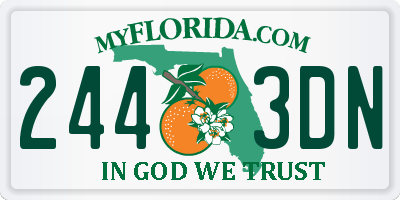 FL license plate 2443DN