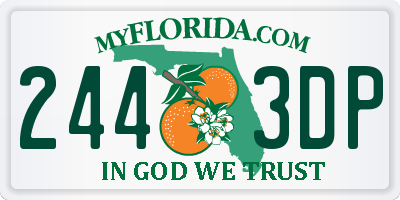 FL license plate 2443DP