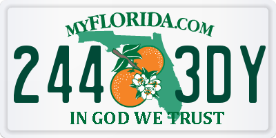 FL license plate 2443DY