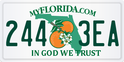 FL license plate 2443EA
