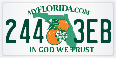 FL license plate 2443EB