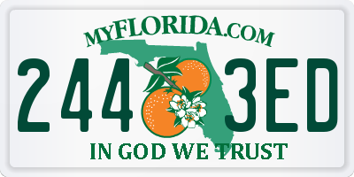 FL license plate 2443ED